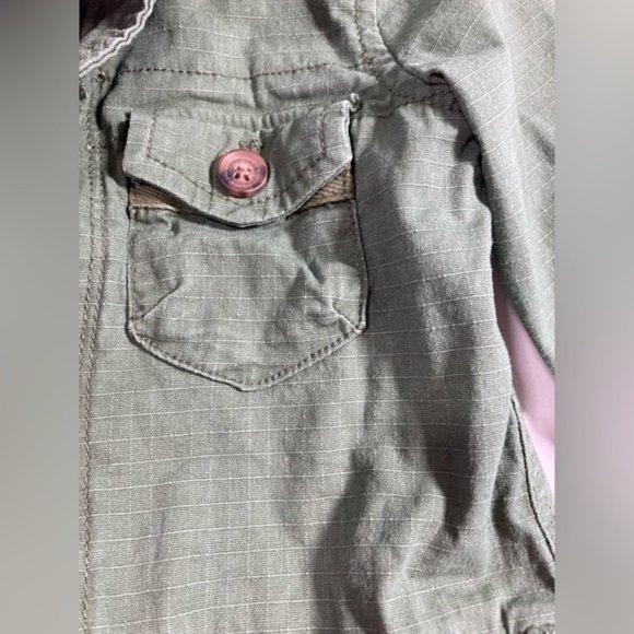 Baby GAP 0-6 months Army green cargo jacket EUC - Picture 3 of 10